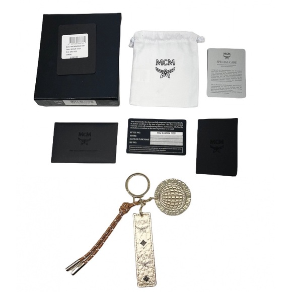 MCM New In Box Gold Charm Key Chain - Picture 3 of 8